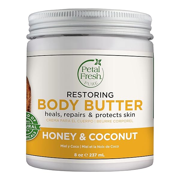 PETAL FRESH PURE, RESTORING BODY BUTTER, HEALS, REPAIRS & PROTECTS SKIN WITH HONEY & COCONUT OIL, 8 FL OZ