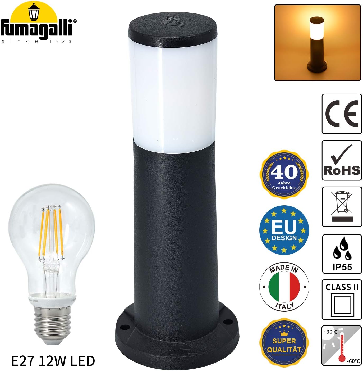 Lampe d'extérieur E27 Éclairage extérieur Éclairage de jardin