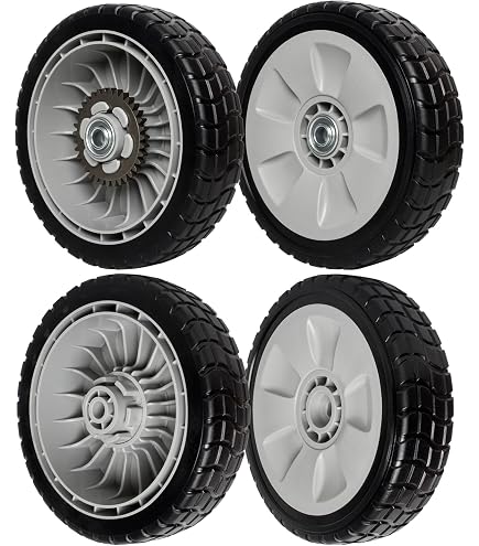 Proven Part Wheel Kit For Honda HRR Mower – 2 Front (44710) & 2 Rear (42710) Wheels