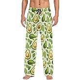 Funny Avocado Dumbbell Pajama Pants Cute Fruit Men's Pajama Bottoms Lounge Sleepwear PJs Casual Lightweight Sleep Pants XL