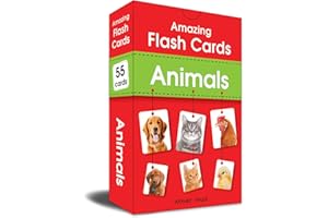 Amazing Flash Cards Animals: Early Development of Preschool Toddler (55 Cards)