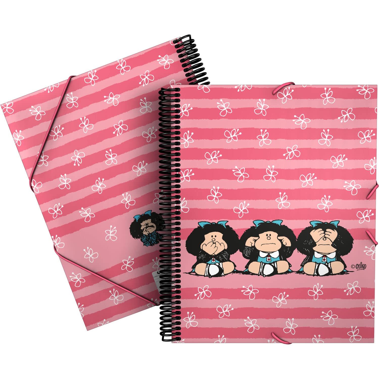 Unbekannt Grafoplás Mafalda Christmas Collection 39822457 30 Pockets A4 Spiral Bound Polypropylene Cover Emblem Closure with Transparent Envelope