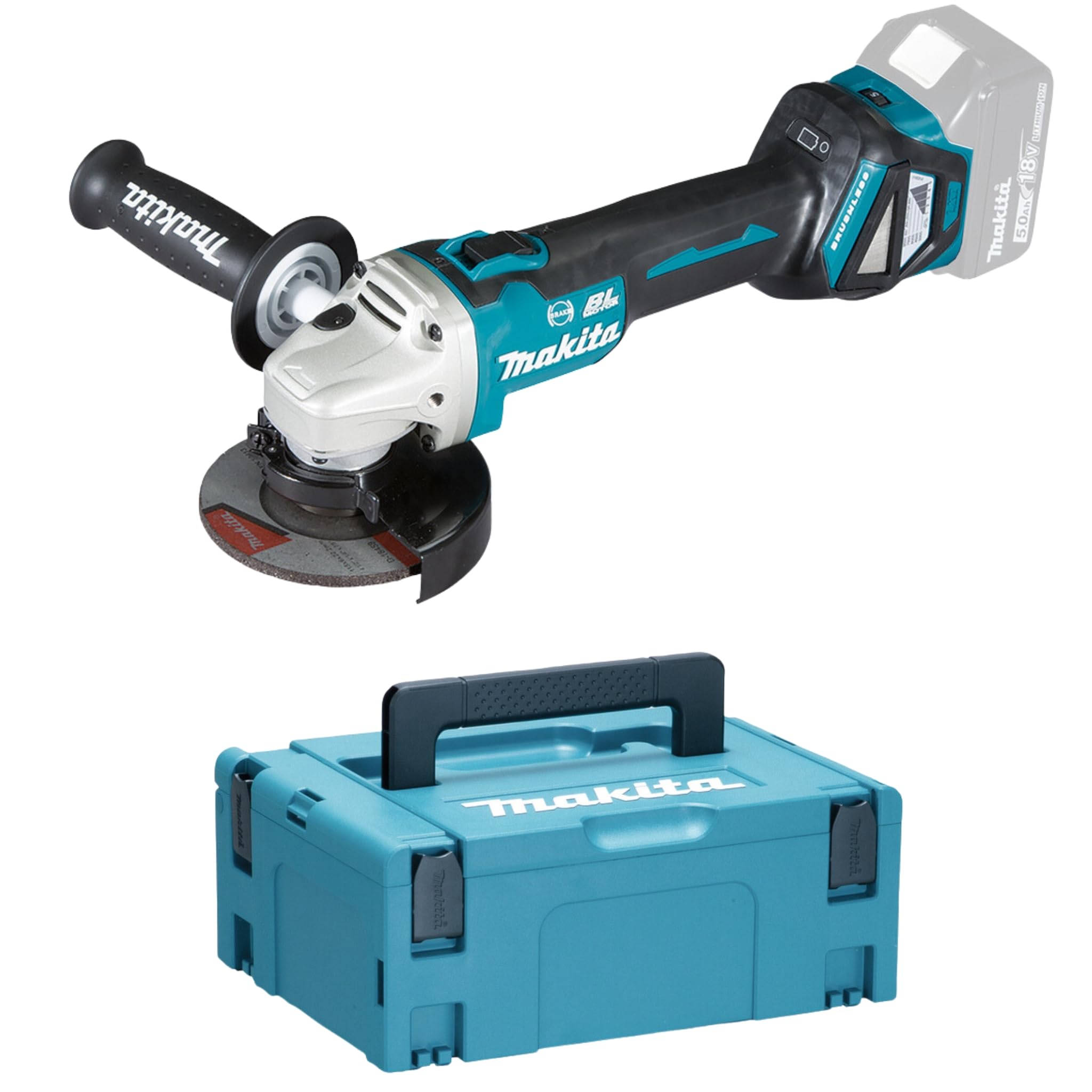 Makita SOP WZ DGA513ZJ Winkelschleifer 125/115mm Akku 18V, Black