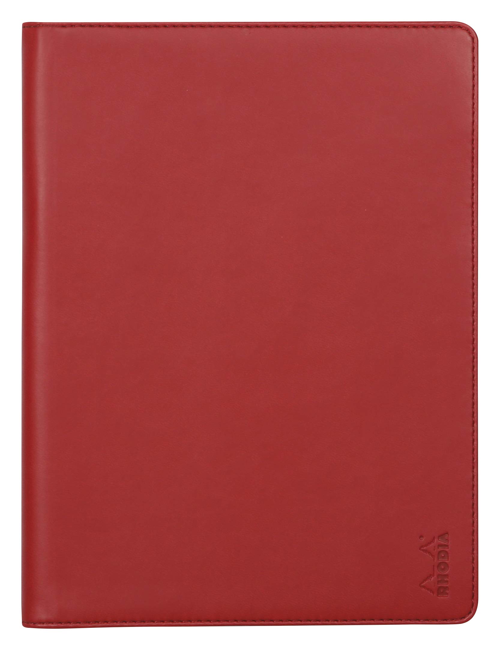 RHODIA 216007C - Notebook and Document Holder Rhodiarama No. 16 Poppy - for Notepads or A5 Format Notebooks (14.8 x 21 cm) - Premium Italian Faux Leather