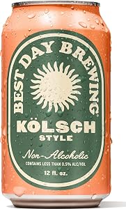 Best Day Brewing Non-Alcoholic Craft Beer - Premium Ingredients for Full Flavor - Low Carb & Low Calorie - 12 fl oz cans - Kö