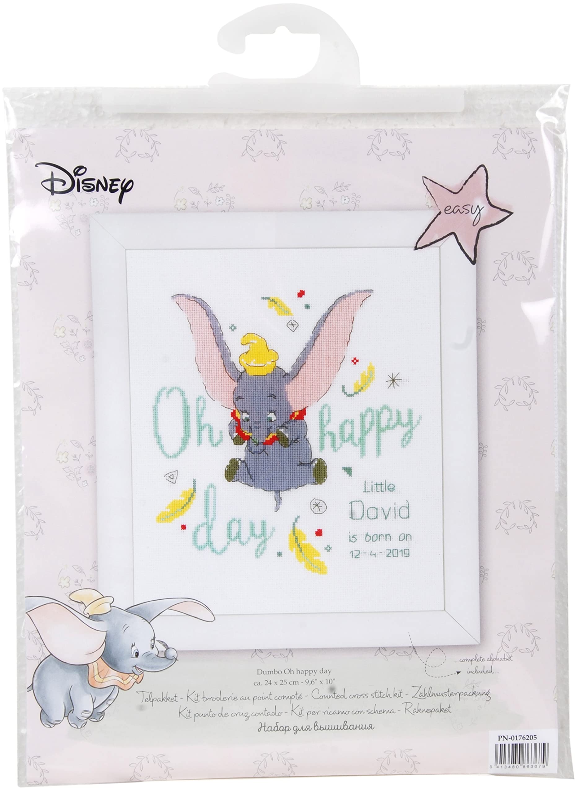 Vervaco Counted Cross Stitch Kit Disney Dumbo Oh Happy Day