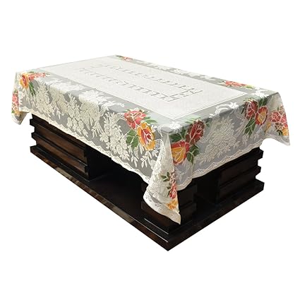 Kuber Industries Cotton Centre Table Cover Set - Cream