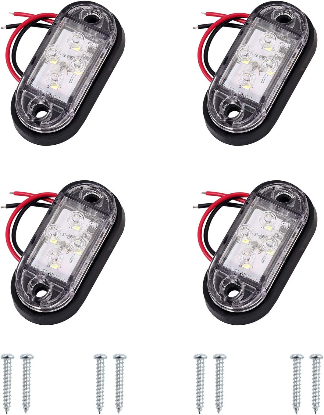 Feux De Gabarit à LED Pour Cabine, Feux De Gabarit De Toit Compatibles Avec Les Camionnettes Ford F250 F350 F450 Et F550 Super Duty 2017 2022 5 Pieces