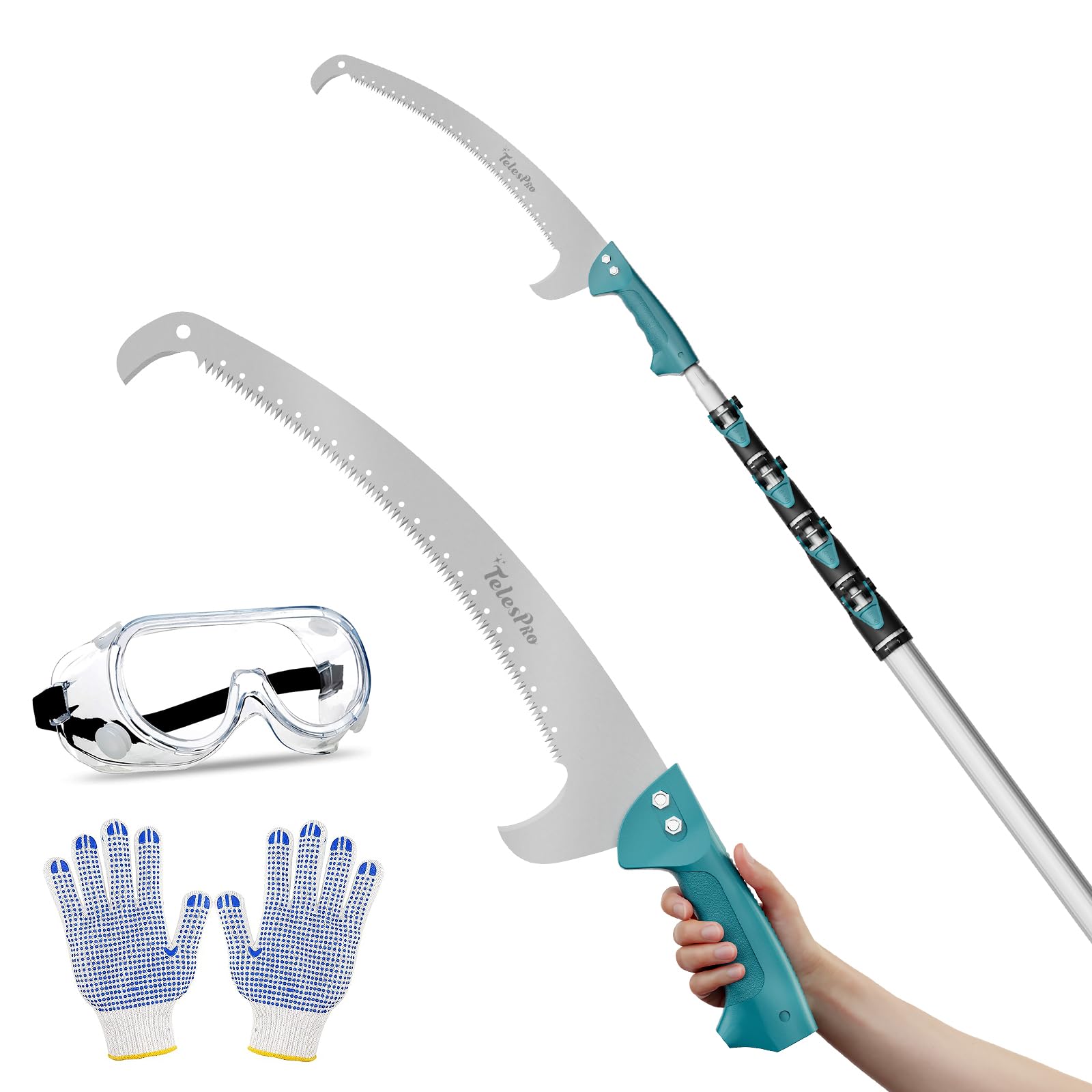 Thomletha 30ft Extendable Pole Saw – 9-Section Tree Trimmer & Pruner Combo, No Ladder Needed