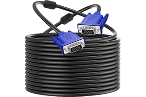 PASOW VGA to VGA Monitor Cable HD15 Male to Male for TV Computer Projector (50 Feet)