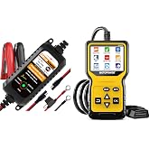 MOTOPOWER MP00205A Battery Charger and MP69033 Pro OBD2 Code Reader