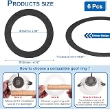 PATIKIL Goof Rings 6 Pack Recessed Light Trim Rings Matte Black 4.72in Ø view 2