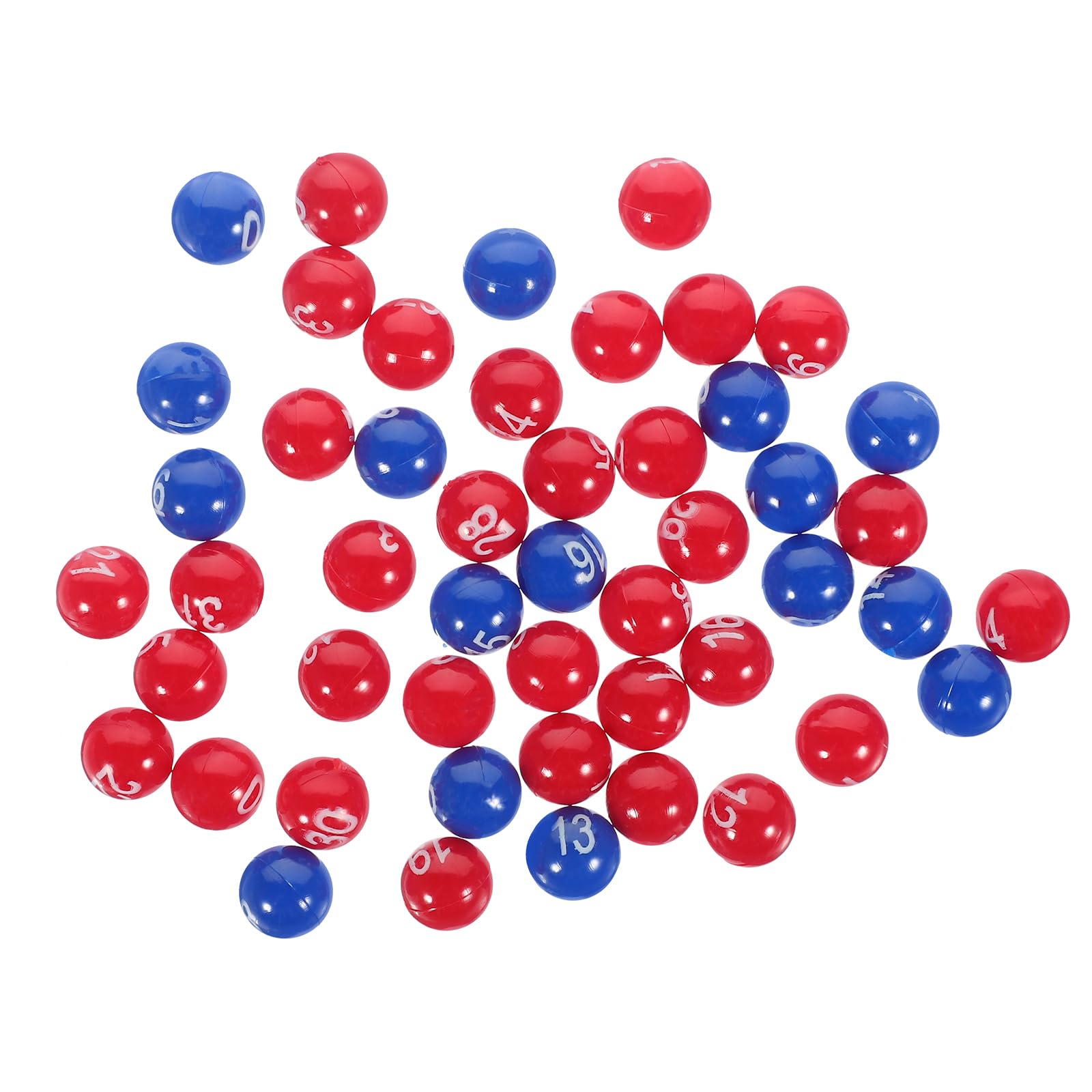 Cabilock 1 Pack Assorted Color Numbered Raffle Balls for Party Games, Draws, and Event Activities - Lightweight Plastic Design with Clear Printing for Easy Identification