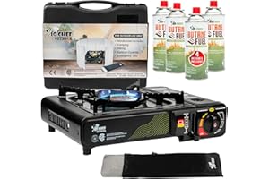 JO CHEF JoChef Butane Camping Stove - 9,500 BTU Portable Gas Stove
