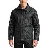 Bass Creek Outfitters Mens Rain Jacket - Waterproof Lightweight Hooded Rain Coat for Hiking and Outdoor (Sizes: M-XL)