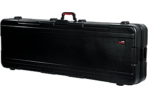 Gator Cases Molded Flight Case for Deep 88-Note Keyboards with TSA Approved Locking Latches and Recessed Wheels, (GTSA-KEY88D)
