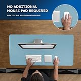 Desiretech Reversible Office Desk Mat Large 43 x 89 cm Light Blue/Silver view 8