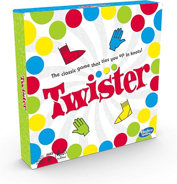 Twister Game, Party Game, Classic Board Game for 2 or More Players, Indoor and Outdoor Game for