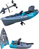 Reel Yaks Raptor Modular Fishing Kayak - Propeller Drive, 9.5ft, 380 lbs Capacity, Cyan Gray - Pedal Fishing Kayaks for Adults & Youth, Sit on Top, Compact Storage, Lightweight, Easy Transport