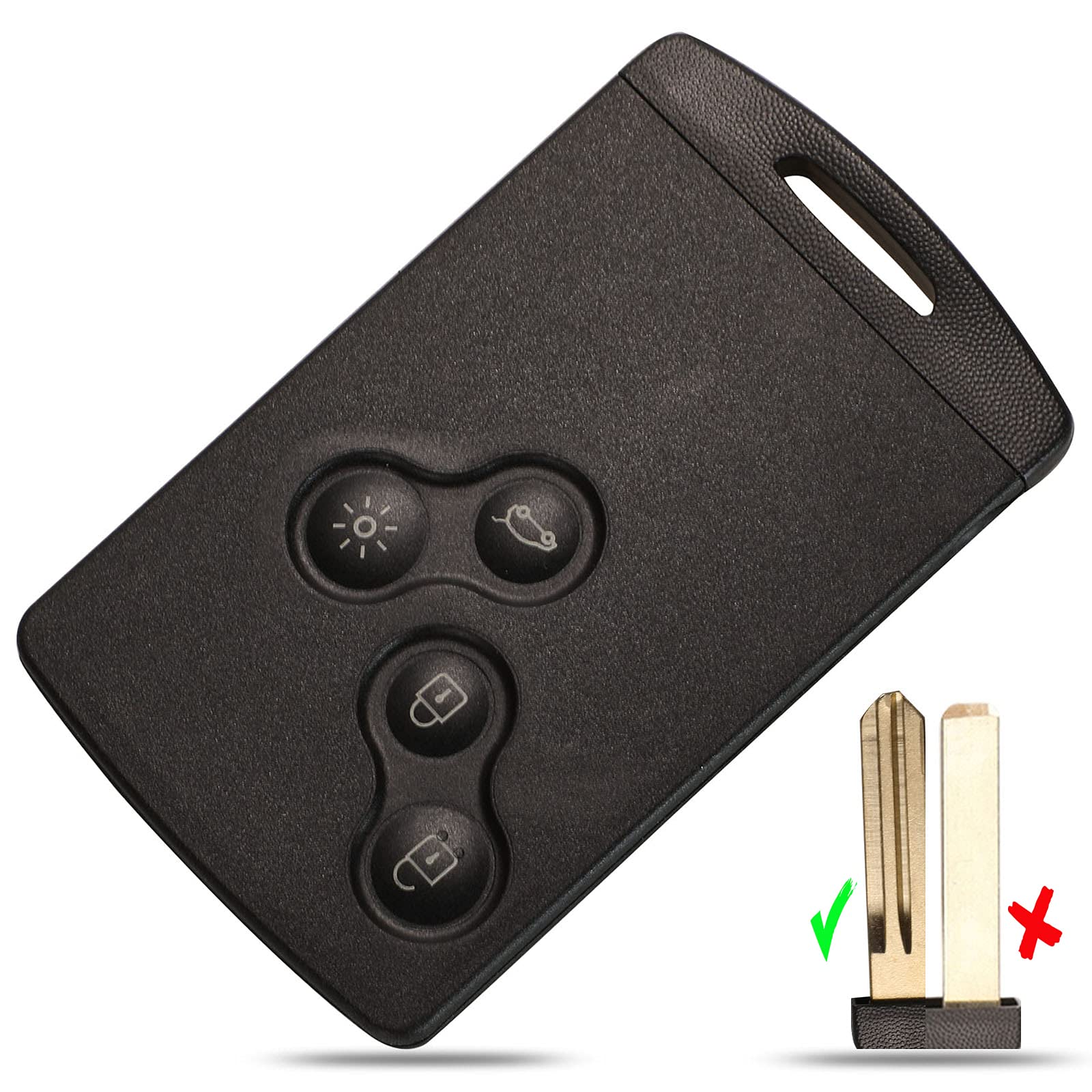 topone1 Remote Car Key Case Shell For Renault Megane Laguna Koleos Fluence Scenic Clio Captur 4 BTNS Smart Card Fob wIth Blade