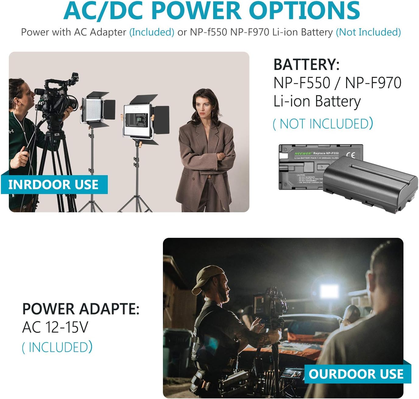 Neewer 2 Packs Advanced 2.4G 480 LED Video Light Photography Lighting Kit, Dimmable Bi-Color LED Panel with LCD Screen, 2.4G Wireless Remote and Light Stand for Portrait Product Photography - Image 5