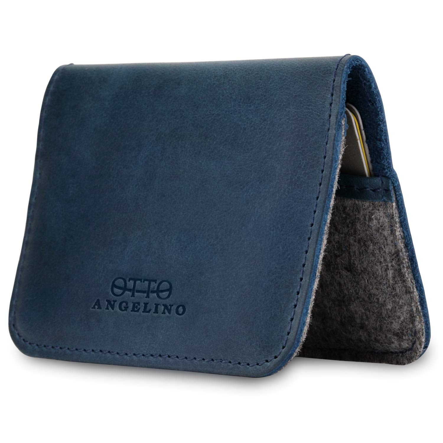 Otto Angelino Genuine Leather Ultra Slim Minimalist Cardholder Wallet - Unisex