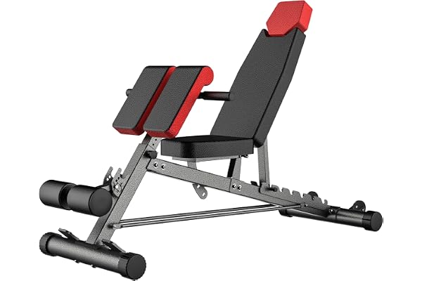 Finer Form Multi-Functional FID Weight Bench for Full All-in-One Body Workout – Hyper Back Extension, Roman Chair, Adjustable