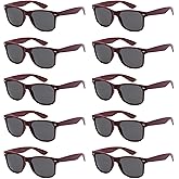 UV Protection Sunglasses Men & Women – Lightweight & Durable Unisex 80’s Retro Shades with Flexible Hinges, Bulk 10-Pack