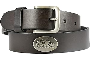 NCAA Mississippi Old Miss Rebels Zep-Pro Leather Concho Belt