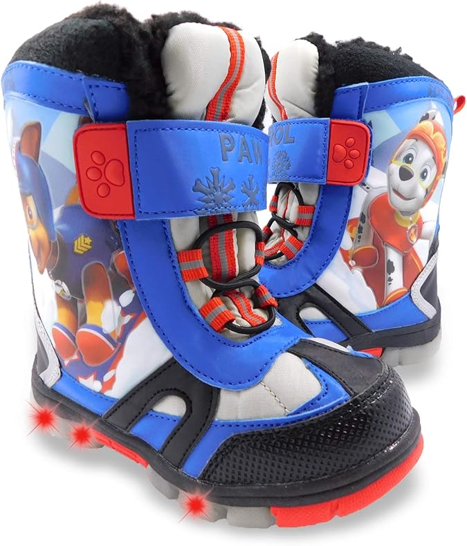 Lighted PAW Patrol Winter/Snow Boots for Toddler Boys feat. Chase and