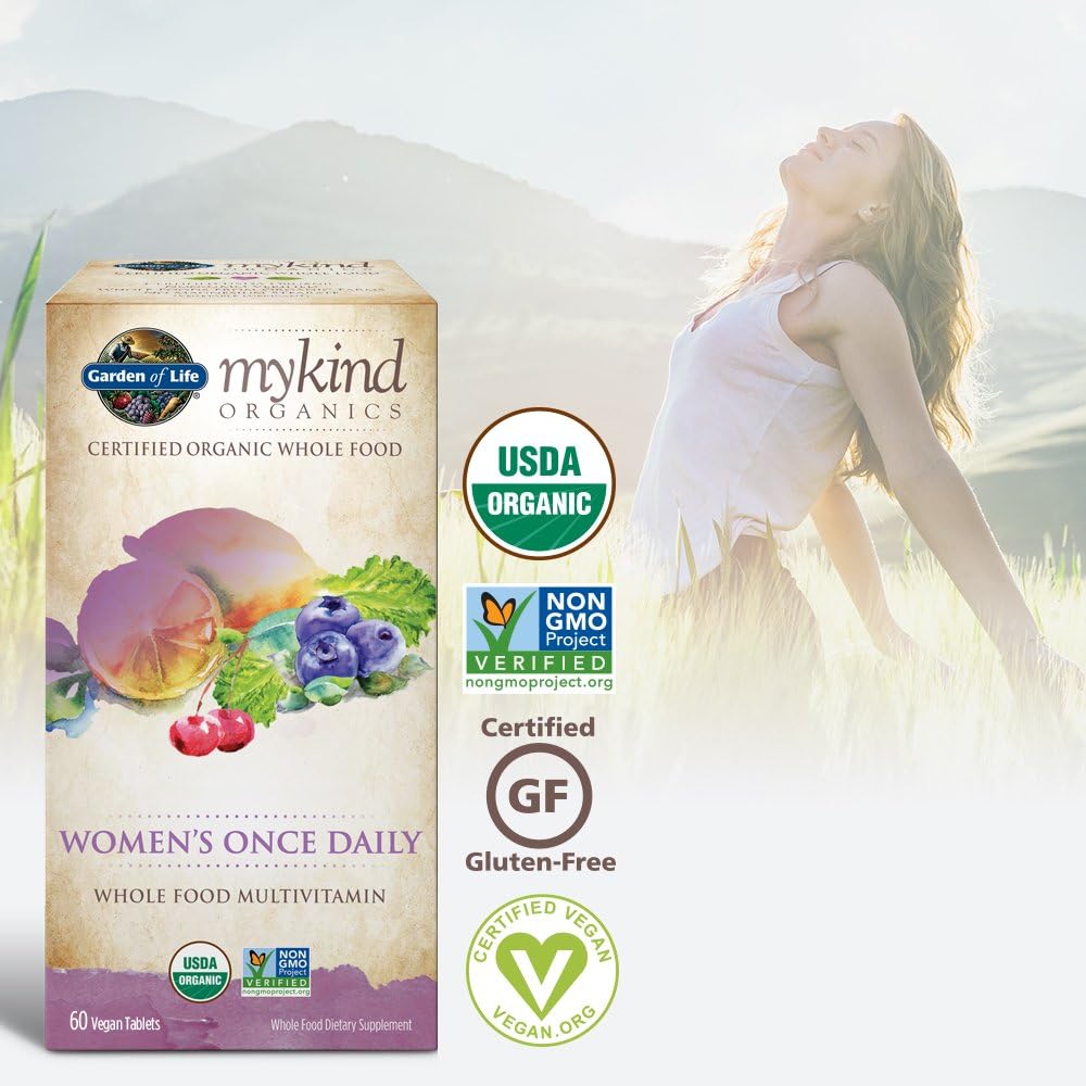 Garden of Life Multivitamin for Women - mykind Organics Women's Once Daily Multi - 30 Tablets, Whole Food Multi with Iron, Biotin, Vegan Organic Vitamin for Womens Health, Energy Hair Skin and Nails: Health & Personal Care
