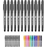 Mr. Pen- Felt Tip Pens, Black Pen, 12 Pack, Fast Dry, No Smear, Planner Markers, Journaling Supplies