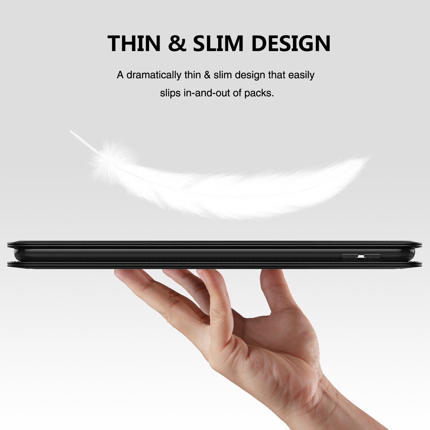 iPad Pro 10.5 Case, LoHi Genuine Leather Business Case Auto Sleep Multi-Functional Adjustable Stand Protective Cover for Apple iPad Pro 10.5 Inch 2017 Model (Black)