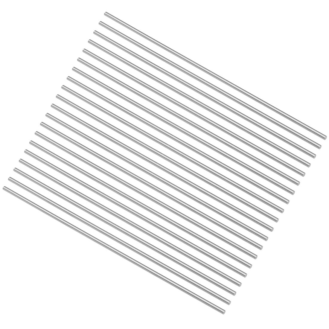 uxcell Round Steel Rod, 1.6mm HSS Lathe Bar Stock Tool 100mm Long, for Shaft Gear Drill Lathes Boring Machine Turning Miniature Axle, Cylindrical Pin DIY Craft Tool, 20pcs