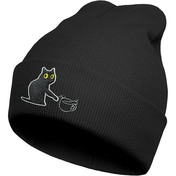 Amazon.com: Funny Cool Goth Cat Knitted Beanie Hat for Men and