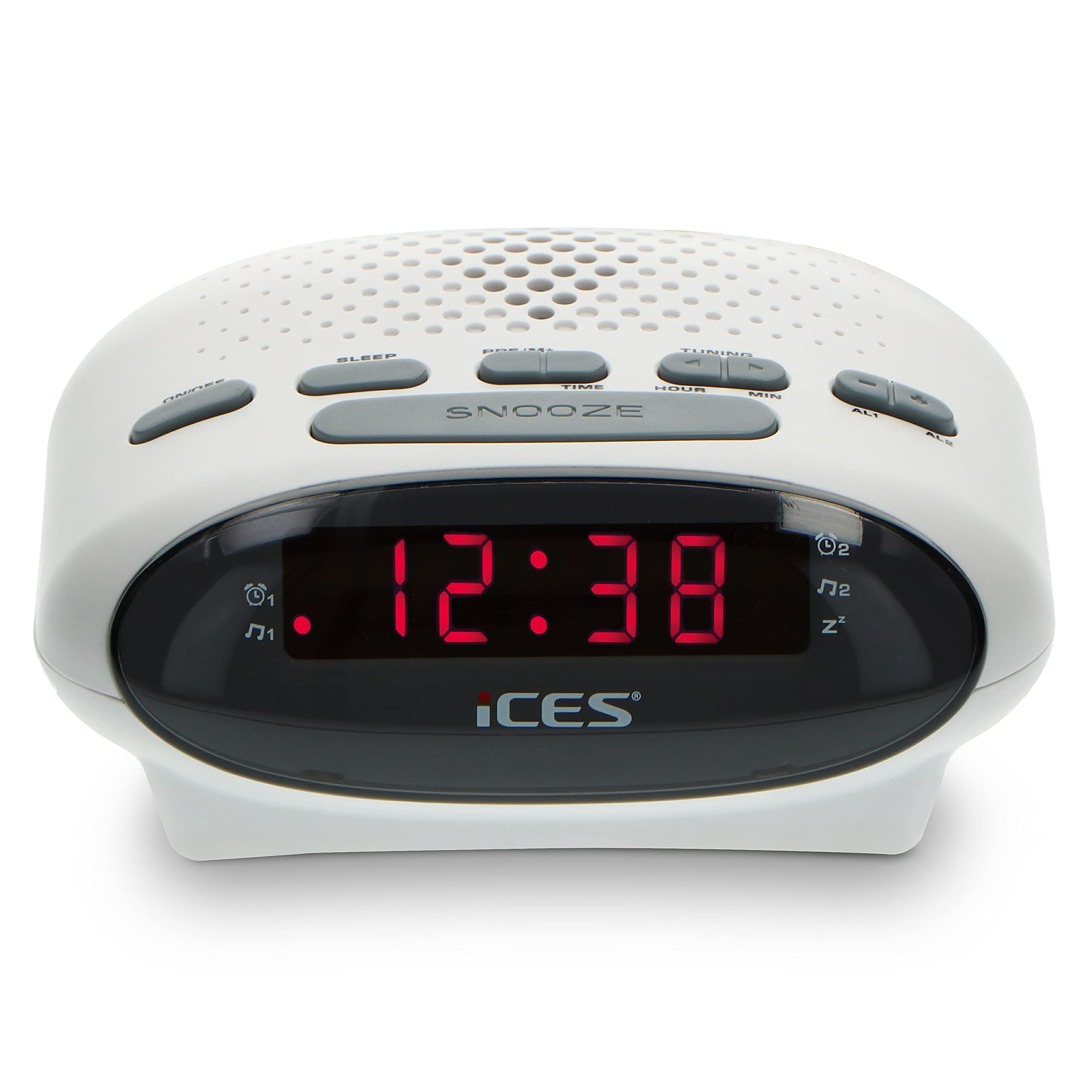 Ices ICR-210 Clock White - radios (Clock, LED, FM, PLL)