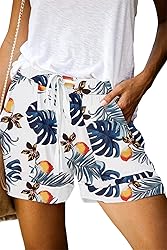 ONLYSHE Casual Elastic Waist Shorts for Women