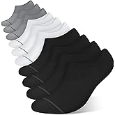 wernies 10 Pairs No Show Socks Men Low Cut Ankle Short Casual Thin Invisible Socks with Non Slip Grips