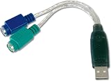 DIGITUS USB to PS/2 Adapter Mouse Keyboard Converter Cable USB-A Male to 2x view 1