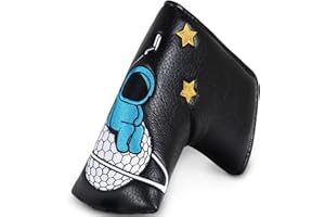2THPART Astronaut Series Golf Headcovers, Synthetic Leather Golf Head Covers for Driver, Fairway Wood and Hybrid, Golf Putter Covers for Mallet and Blade