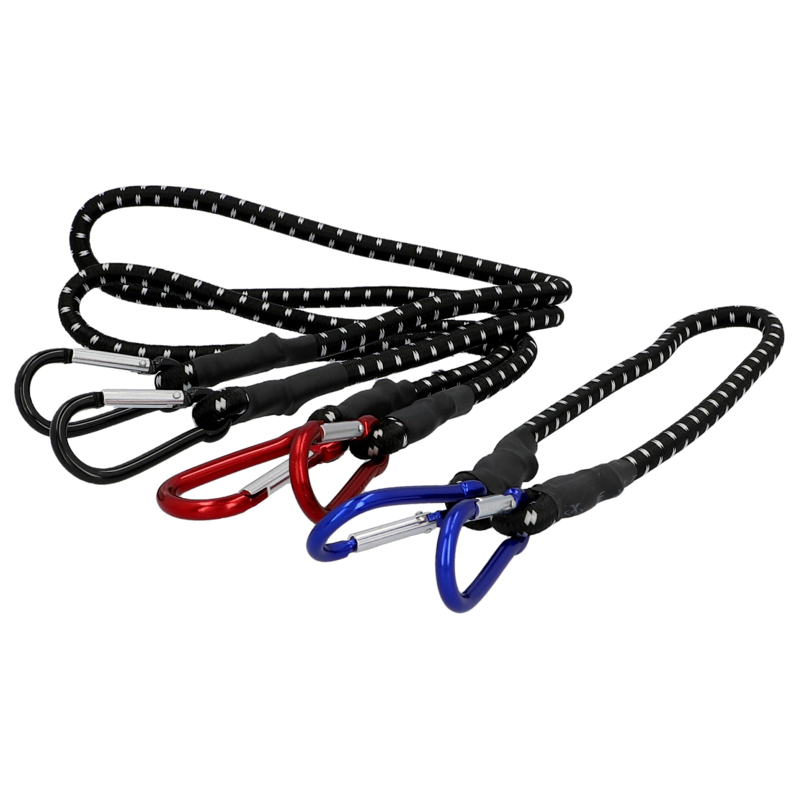 Unitec 75252 Luggage Straps with Carabiner Set of 3 Lengths 60/80 / 100 cm