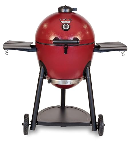 6. Char-Griller 06620 Akorn Kamado Kooker Charcoal Barbecue Grill and Smoker, Red
