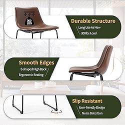 NicBex Retro Bar Stools Crazy-Horse Leather with