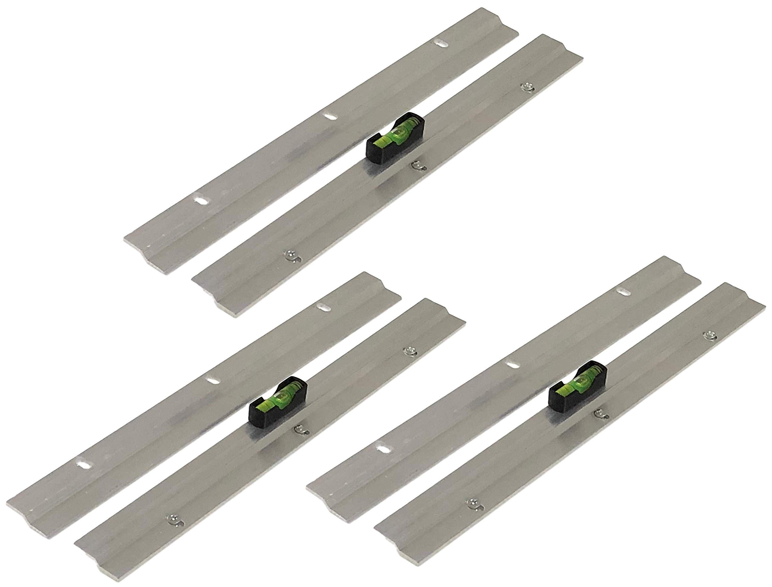 Taskar (3 Pack) Heavy Duty Picture & Mirror Hanger Z Bar 300mm 12" + Easy Level