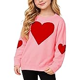 Magrank Girls Valentine Sweater Kids Long Sleeve Cute Heart Winter Holiday Knit Pullover 5-14 Years