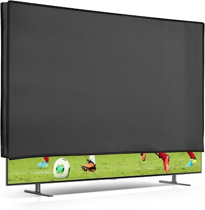 kwmobile Indoor 65-Inch TV Cover Dust Screen Protector Grey