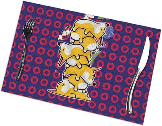 Phish Circles Dogge Placemats Tapetes para mesa de comedor Juego de 6: Amazon.es: Hogar