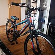 Talson 24 Zoll Mountainbike Fahrrad MIT GABELFEDERUNG & Beleuchtung 21