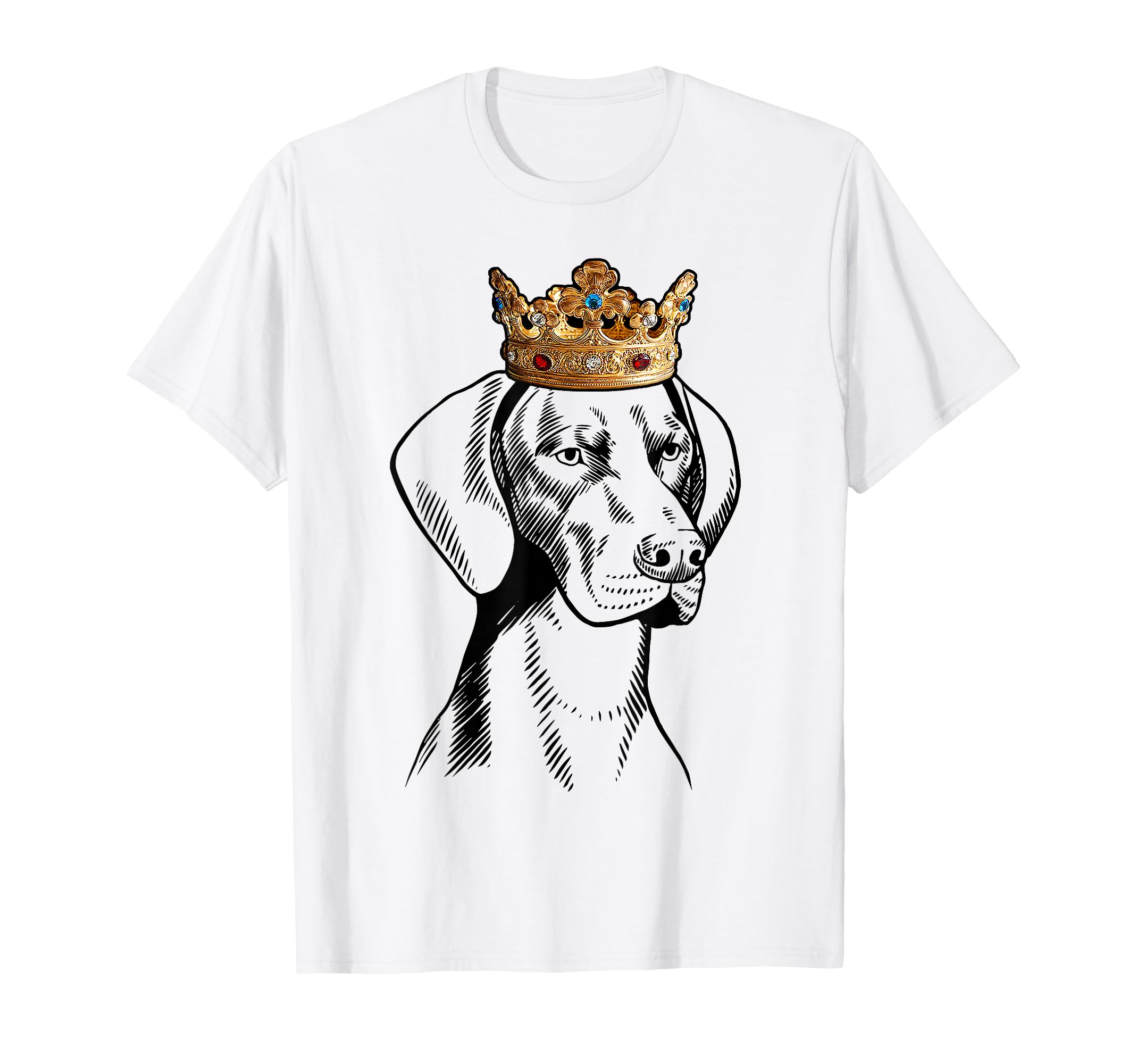 German Shorthaired Pointer Dog Wearing Crown T-Shirt