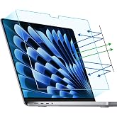 F FORITO 2-Pack for MacBook Air 15.3 inch Anti Blue Light Screen Protector | 2023-2026 M2 M3 M4 M5, Matte Finish, Anti Glare, Reduce Eye Strain, Touch Sensitive